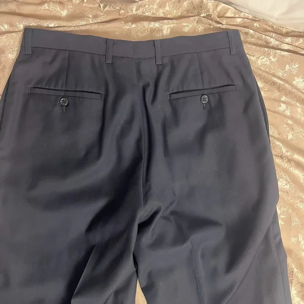 Ralph Ralph Lauren Men's Navy Blue Suit Pants Straight Leg 34 x 34